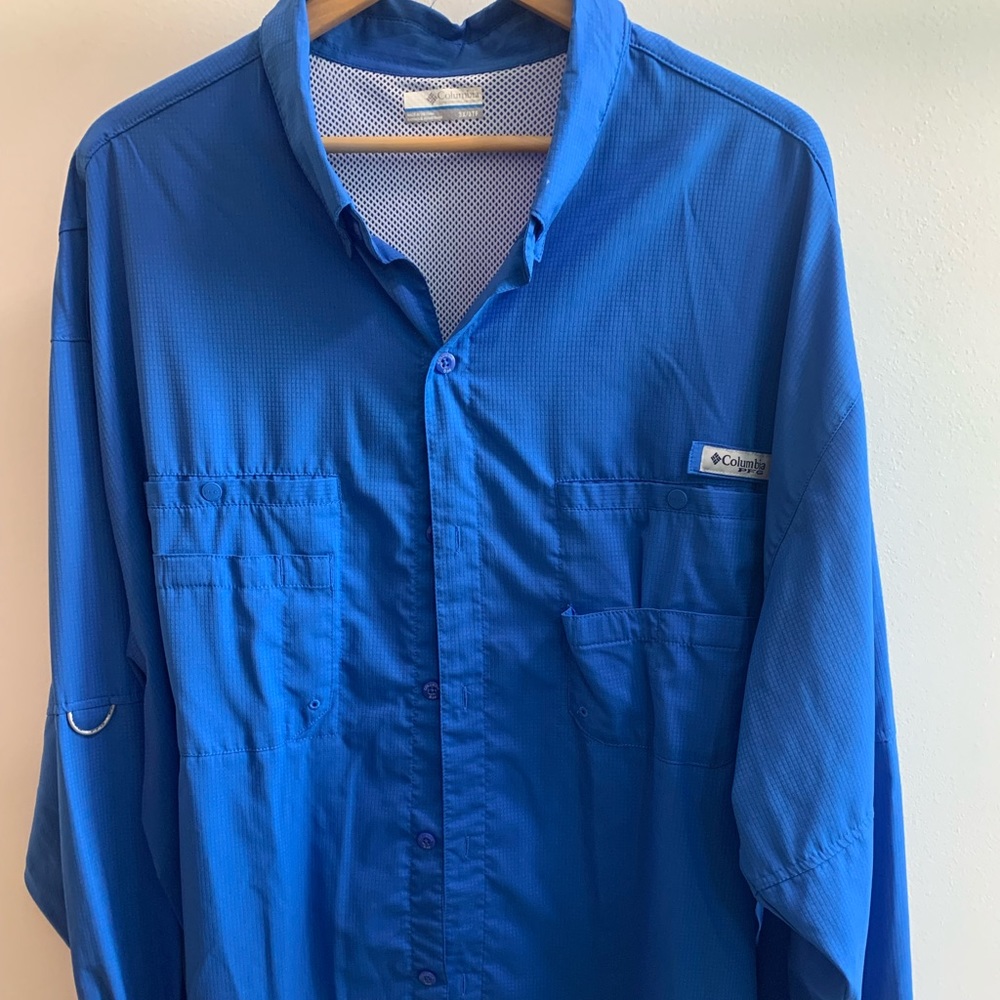 Mens Columbia 3X blue, light weight